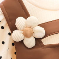 Load image into Gallery viewer, Baby Kid Girls Color-blocking Flower Polka dots Dresses Wholesale 230105681
