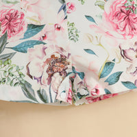 Load image into Gallery viewer, Baby Girls Flower Bow Rompers Wholesale 230105695
