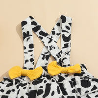 Load image into Gallery viewer, 2 Pieces Set Baby Kid Girls Letters Cartoon Print T-Shirts And Cow Rompers Wholesale 230105703
