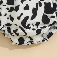 Load image into Gallery viewer, 2 Pieces Set Baby Kid Girls Letters Cartoon Print T-Shirts And Cow Rompers Wholesale 230105703
