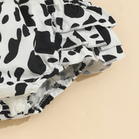 Load image into Gallery viewer, 2 Pieces Set Baby Kid Girls Letters Cartoon Print T-Shirts And Cow Rompers Wholesale 230105703
