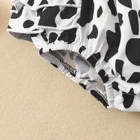 Load image into Gallery viewer, 2 Pieces Set Baby Kid Girls Letters Cartoon Print T-Shirts And Cow Rompers Wholesale 230105703
