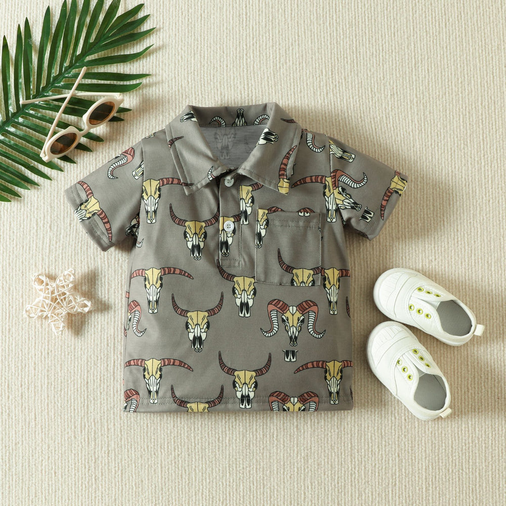 Baby Kid Boys Animals Print Shirts Wholesale 230105705