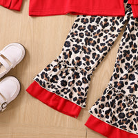 Load image into Gallery viewer, 2 Pieces Set Baby Kid Girls Letters Tops And Leopard Pants Wholesale 230105707
