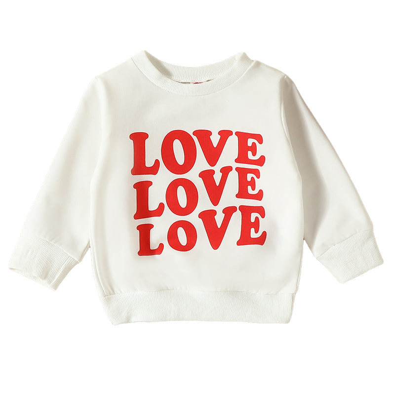 Baby Kid Unisex Letters Love heart Hoodies Swearshirts Wholesale 230105708