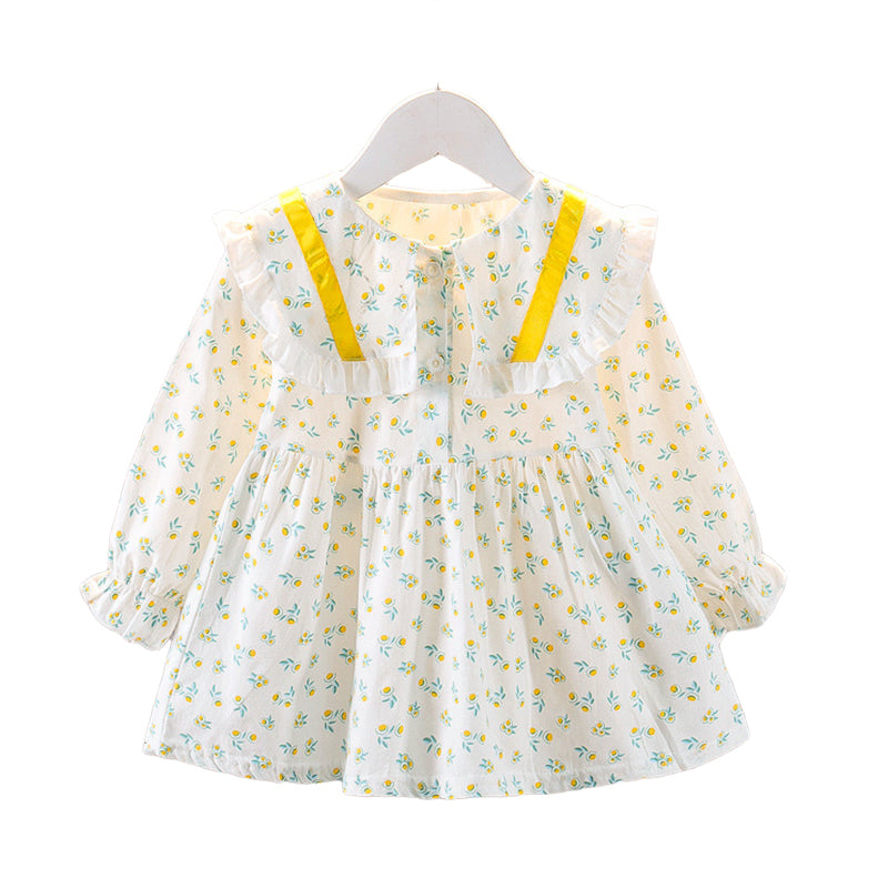 Baby Kid Girls Flower Print Dresses Wholesale 230105715