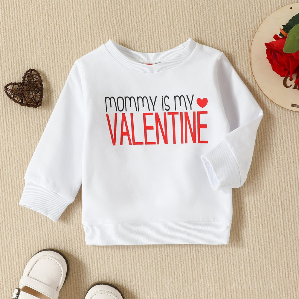 Baby Kid Unisex Letters Print Valentine's Day Hoodies Swearshirts Wholesale 230105733