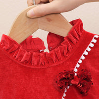 Load image into Gallery viewer, Baby Kid Girls Solid Color Bow Dresses Wholesale 230105738
