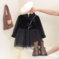 Load image into Gallery viewer, Baby Kid Girls Solid Color Bow Dresses Wholesale 230105738
