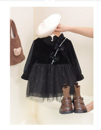 Load image into Gallery viewer, Baby Kid Girls Solid Color Bow Dresses Wholesale 230105738
