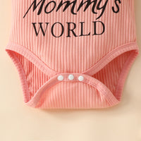 Load image into Gallery viewer, 3 Pieces Set Baby Girls Letters Rompers Flower Print Shorts And Bow Headwear Wholesale 230105741
