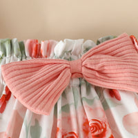 Load image into Gallery viewer, 3 Pieces Set Baby Girls Letters Rompers Flower Print Shorts And Bow Headwear Wholesale 230105741
