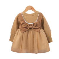 Load image into Gallery viewer, Baby Kid Girls Color-blocking Bow Birthday Dresses Wholesale 230105742
