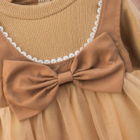 Load image into Gallery viewer, Baby Kid Girls Color-blocking Bow Birthday Dresses Wholesale 230105742
