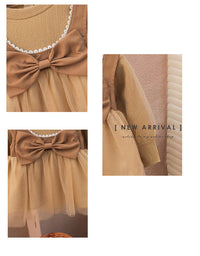 Load image into Gallery viewer, Baby Kid Girls Color-blocking Bow Birthday Dresses Wholesale 230105742
