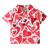 Load image into Gallery viewer, Baby Kid Boys Love heart Print Polo Shirts Wholesale 230105749
