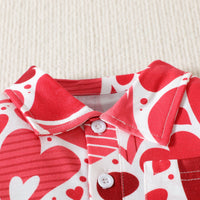 Load image into Gallery viewer, Baby Kid Boys Love heart Print Polo Shirts Wholesale 230105749
