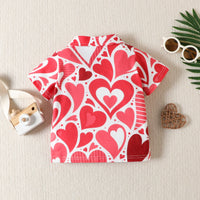 Load image into Gallery viewer, Baby Kid Boys Love heart Print Polo Shirts Wholesale 230105749
