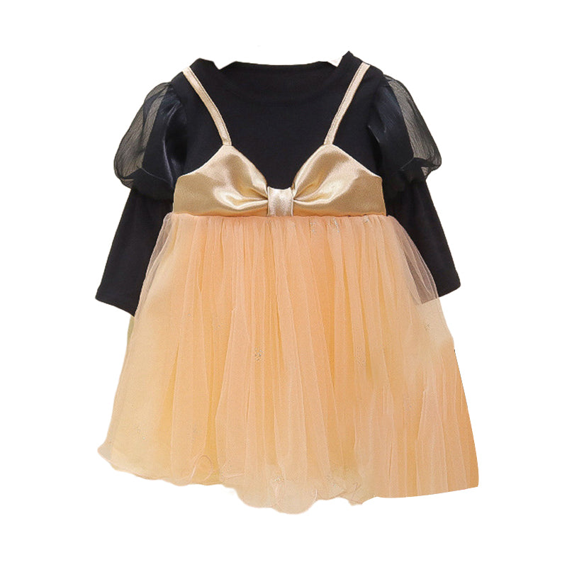 Baby Kid Girls Color-blocking Dresses Wholesale 230105754