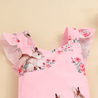 Load image into Gallery viewer, Baby Girls Flower Animals Print Rompers Wholesale 230105755
