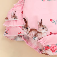 Load image into Gallery viewer, Baby Girls Flower Animals Print Rompers Wholesale 230105755
