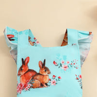 Load image into Gallery viewer, Baby Girls Flower Animals Print Rompers Wholesale 230105755
