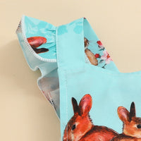 Load image into Gallery viewer, Baby Girls Flower Animals Print Rompers Wholesale 230105755
