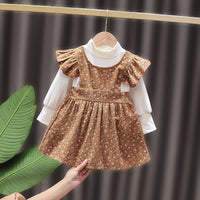 Load image into Gallery viewer, Baby Kid Girls Flower Fruit Polka dots Print Dresses Wholesale 23010576

