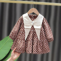 Load image into Gallery viewer, Baby Kid Girls Flower Fruit Polka dots Print Dresses Wholesale 23010576
