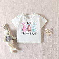 Load image into Gallery viewer, 3 Pieces Set Baby Girls Letters Cartoon Print T-Shirts Polka dots Shorts And Bow Headwear Wholesale 230105766
