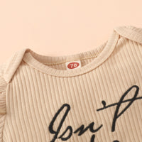 Load image into Gallery viewer, 3 Pieces Set Baby Girls Letters Rompers Leopard Shorts And Bow Headwear Wholesale 230105772
