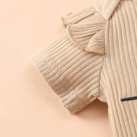 Load image into Gallery viewer, 3 Pieces Set Baby Girls Letters Rompers Leopard Shorts And Bow Headwear Wholesale 230105772
