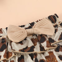 Load image into Gallery viewer, 3 Pieces Set Baby Girls Letters Rompers Leopard Shorts And Bow Headwear Wholesale 230105772
