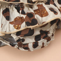 Load image into Gallery viewer, 3 Pieces Set Baby Girls Letters Rompers Leopard Shorts And Bow Headwear Wholesale 230105772
