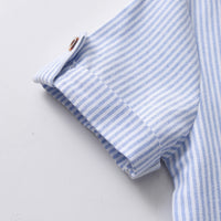 Load image into Gallery viewer, 2 Pieces Set Baby Kid Boys Birthday Party Striped Bow Shirts And Solid Color Rompers Wholesale 230105779
