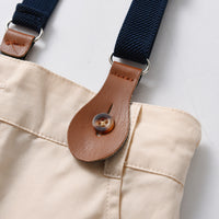 Load image into Gallery viewer, 2 Pieces Set Baby Kid Boys Birthday Party Striped Bow Shirts And Solid Color Rompers Wholesale 230105779
