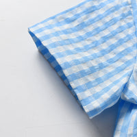 Load image into Gallery viewer, 2 Pieces Set Baby Kid Boys Birthday Party Checked Shirts And Solid Color Rompers Wholesale 230105783
