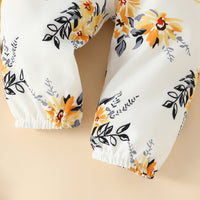 Load image into Gallery viewer, 2 Pieces Set Baby Girls Letters Rompers And Flower Print Pants Wholesale 230105785
