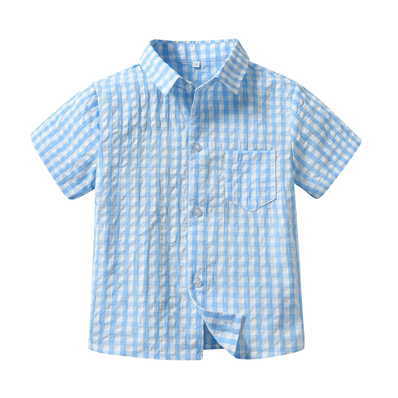 Baby Kid Boys Checked Shirts Wholesale 230105793