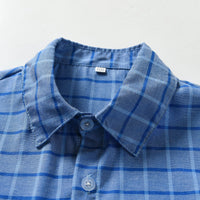 Load image into Gallery viewer, 2 Pieces Set Baby Kid Boys Birthday Party Checked Bow Shirts And Solid Color Rompers Wholesale 230105794
