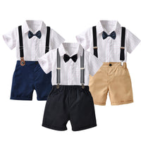 Load image into Gallery viewer, 2 Pieces Set Baby Kid Boys Birthday Party Bow Shirts And Color-blocking Rompers Wholesale 230105798
