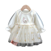 Load image into Gallery viewer, Baby Kid Girls Love heart Cartoon Embroidered Dresses Wholesale 23010597
