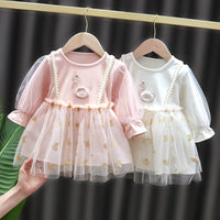 Load image into Gallery viewer, Baby Kid Girls Love heart Cartoon Embroidered Dresses Wholesale 23010597
