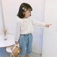 Load image into Gallery viewer, Baby Kid Girls Flower Embroidered Tops Wholesale 23010701
