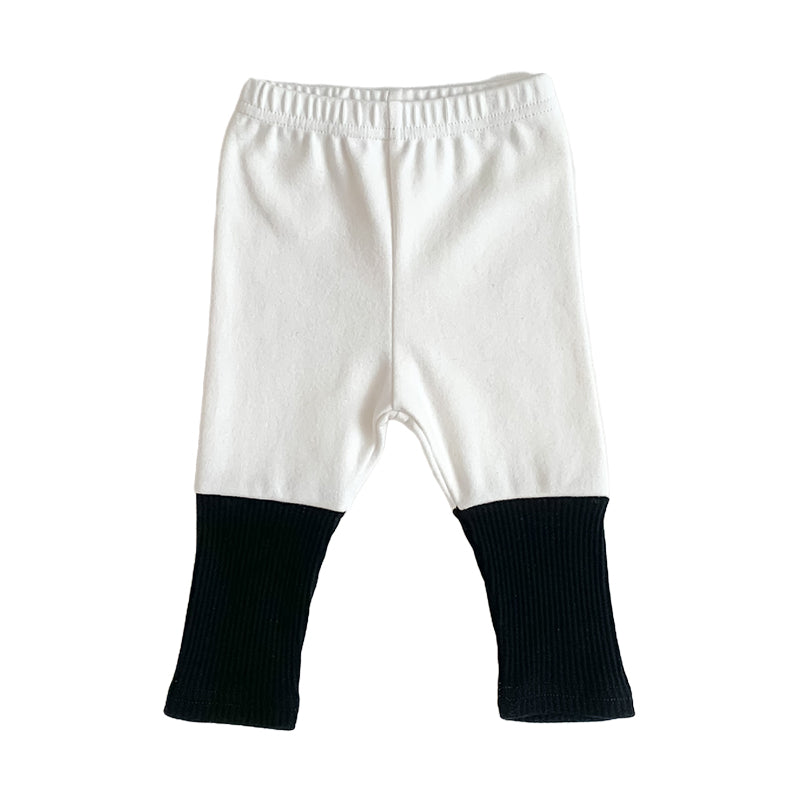 Baby Unisex Color-blocking Muslin&Ribbed Pants Wholesale 230107103