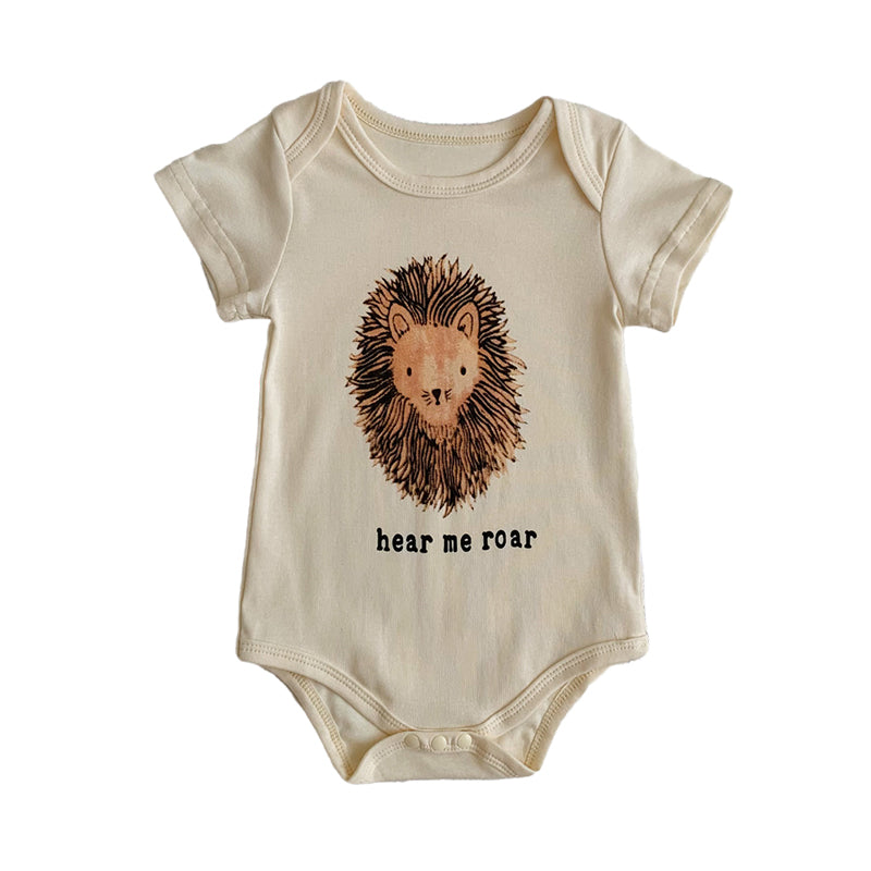 Baby Unisex Letters Animals Print Rompers Wholesale 230107109