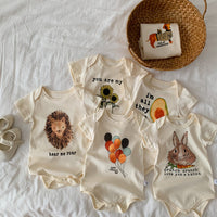 Load image into Gallery viewer, Baby Unisex Letters Animals Print Rompers Wholesale 230107109
