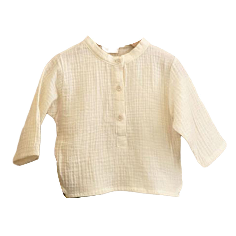 Baby Boys Solid Color Checked Tops Wholesale 230107121