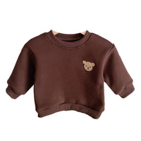 Load image into Gallery viewer, Baby Unisex Striped Animals Cartoon Embroidered Hoodies Swearshirts Wholesale 230107131
