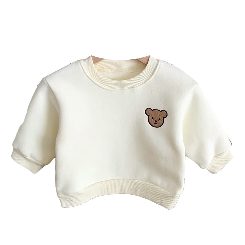 Baby Unisex Striped Animals Cartoon Embroidered Hoodies Swearshirts Wholesale 230107131